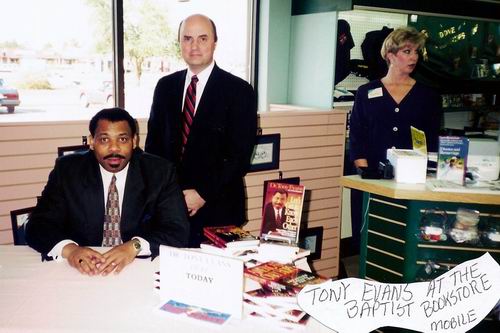 Dr. Tony Evens and Baptist Book Store Manager