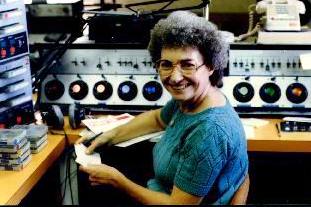 Jane Goforth at first AM control board.