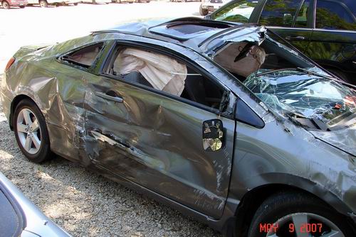 Kristi Walace's accident after leaving work in May 2007