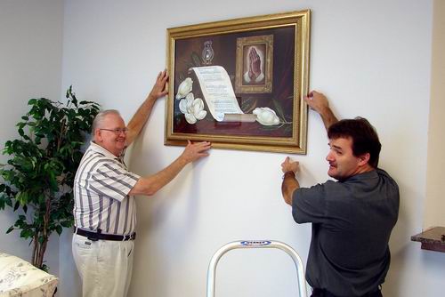 Charlie & Robert hanging picture
